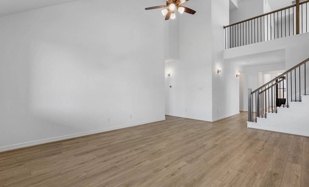Gathering Room. Sample product photo. Actual exterior and interior selections may vary by homesite.