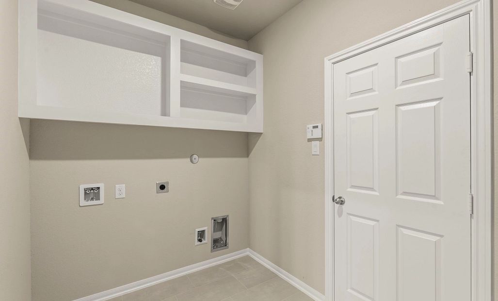 Laundry room. Sample product photo. Actual exterior and interior selections may vary by homesite.