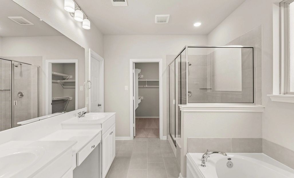 primary bathroom. Sample product photo. Actual exterior and interior selections may vary by