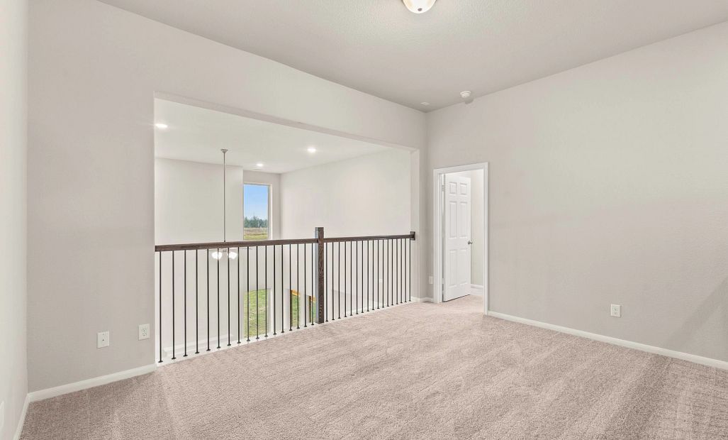 Upstairs loft. Sample product photo. Actual exterior and interior selections may vary by homesite.