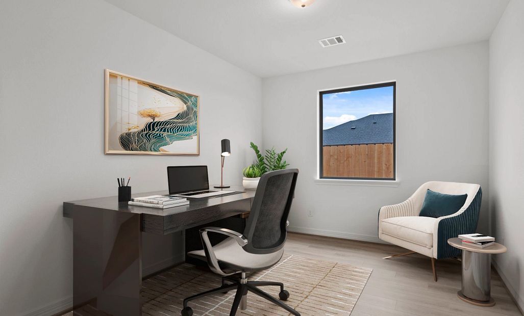Study.  Sample product photo. Actual exterior and interior selections may vary by homesite. Photo