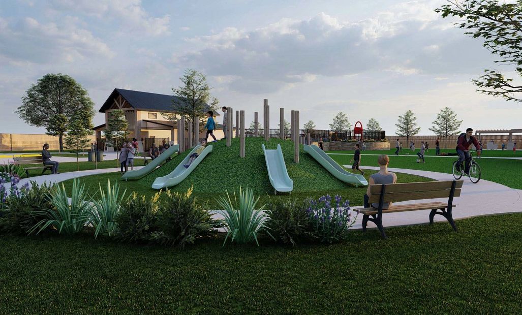 Community monument rendering