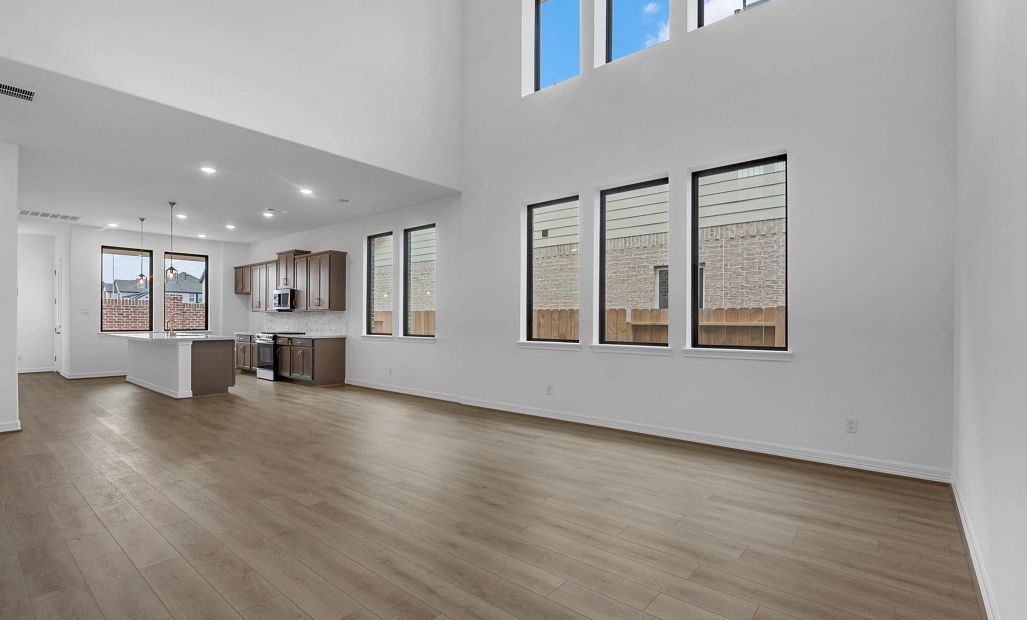 Gathering Room. Sample product photo. Actual exterior and interior selections may vary by homesite.