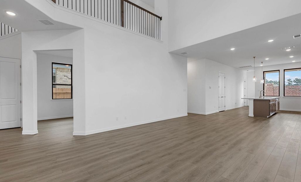 Gathering Room. Sample product photo. Actual exterior and interior selections may vary by homesite.