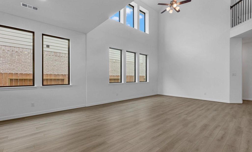 Gathering Room. Sample product photo. Actual exterior and interior selections may vary by homesite.