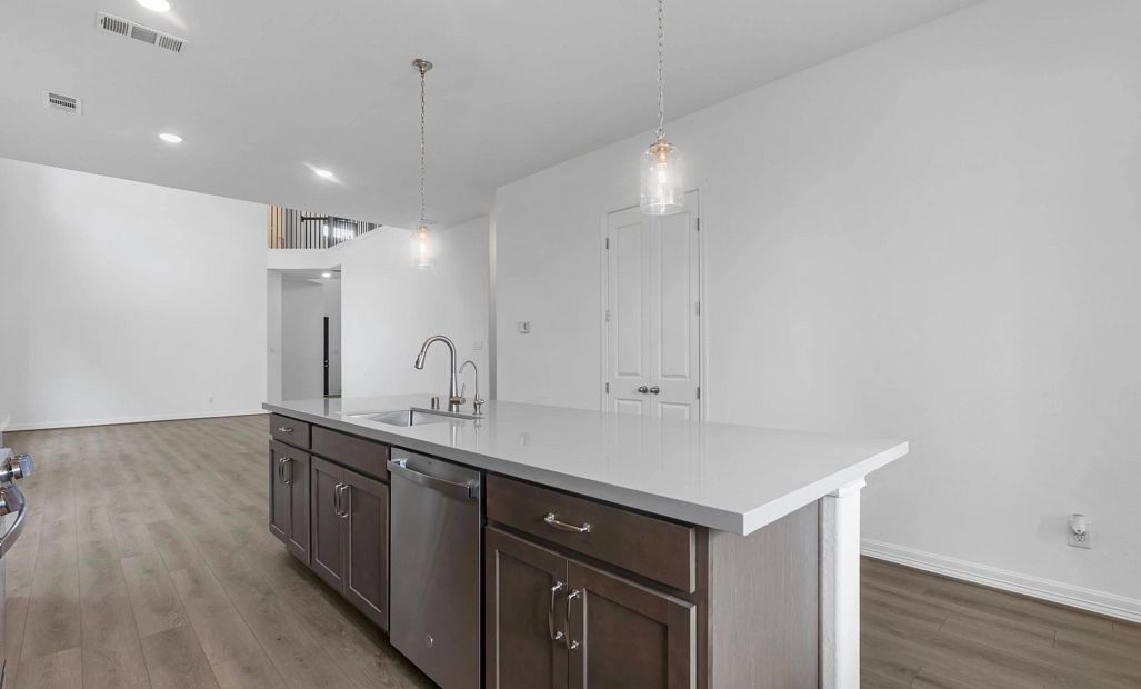 Kitchen. Sample product photo. Actual exterior and interior selections may vary by homesite. Photo