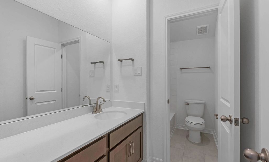 Secondary bathroom. Sample product photo. Actual exterior and interior selections may vary by
