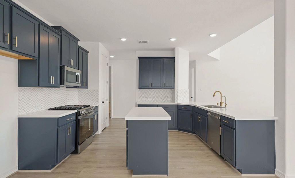 Kitchen. Sample product photo. Actual exterior and interior selections may vary by homesite. Photo