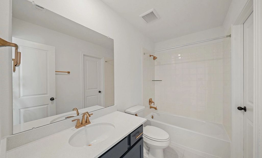 Secondary bathroom. Sample product photo. Actual exterior and interior selections may vary by