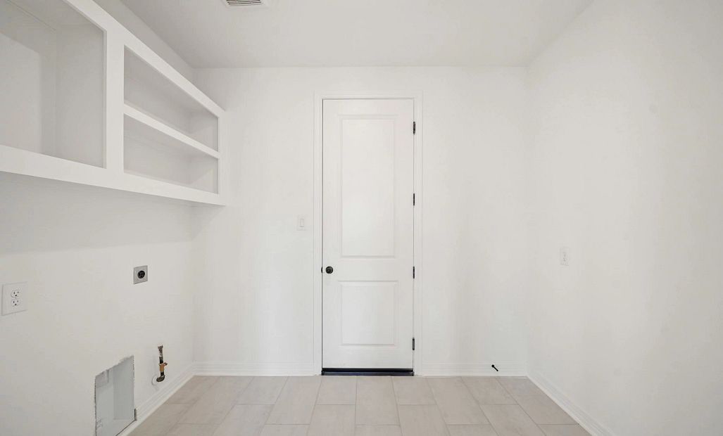 Laundry room. Sample product photo. Actual exterior and interior selections may vary by homesite.