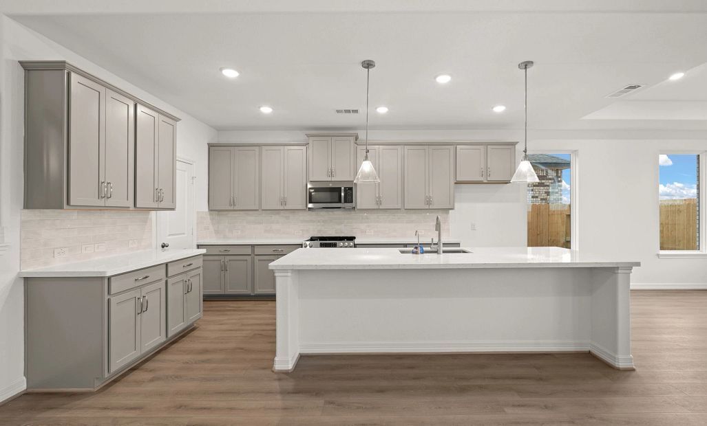 Kitchen. Sample product photo. Actual exterior and interior selections may vary by homesite. Photo