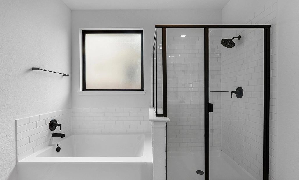 Primary bathroom. Sample product photo. Actual exterior and interior selections may vary by