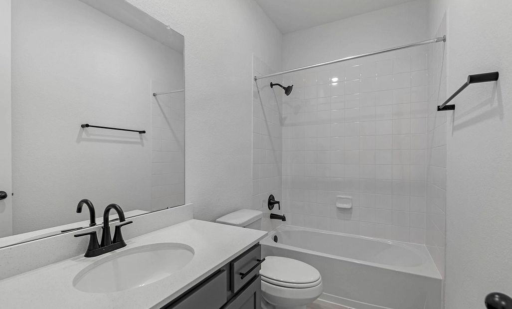 Secondary bathroom. Sample product photo. Actual exterior and interior selections may vary by