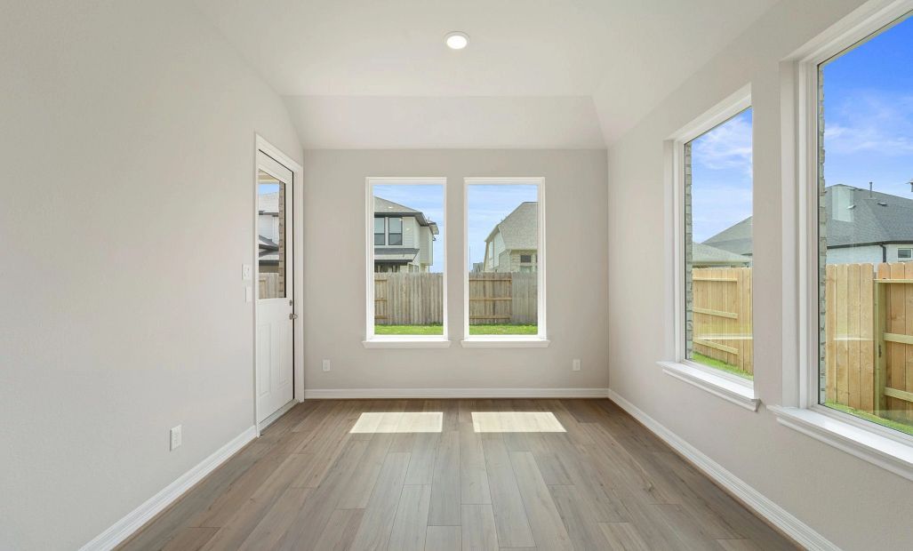 Dining room. Note: Sample product photo - actual exterior and interior selections may vary by