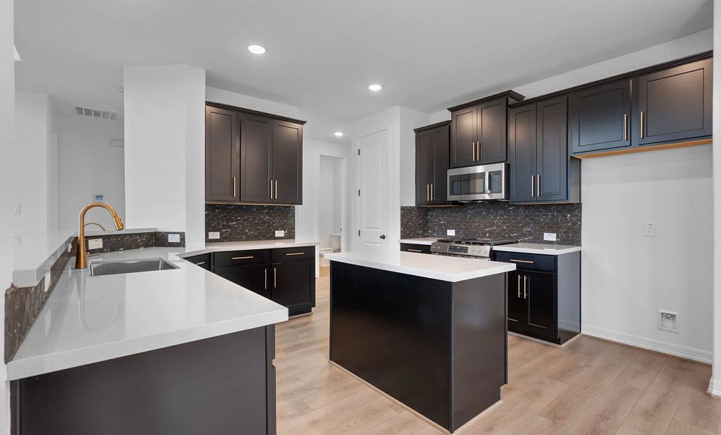 Kitchen. Sample product photo. Actual exterior and interior selections may vary by homesite. Photo