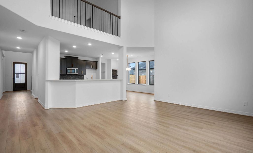 Gathering room. Sample product photo. Actual exterior and interior selections may vary by homesite.