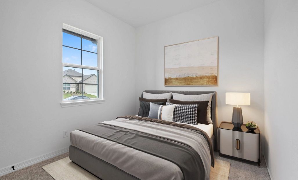 Secondary bedroom. Sample product photo. Actual exterior and interior selections may vary by