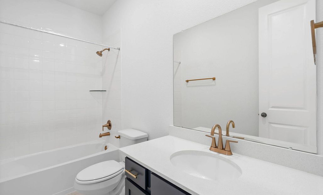 Secondary bathroom. Sample product photo. Actual exterior and interior selections may vary by