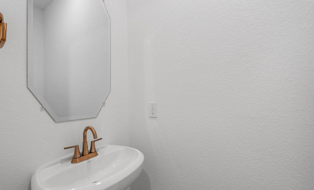 Half bath. Sample product photo. Actual exterior and interior selections may vary by homesite. Photo