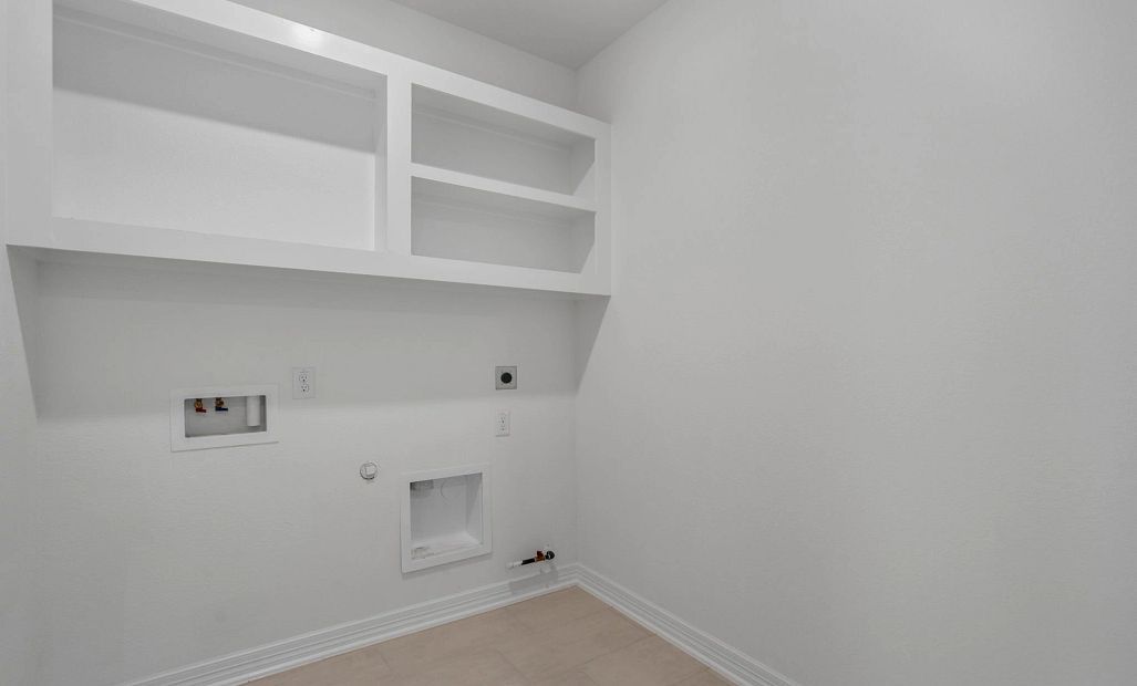 Laundry room. Sample product photo. Actual exterior and interior selections may vary by homesite.