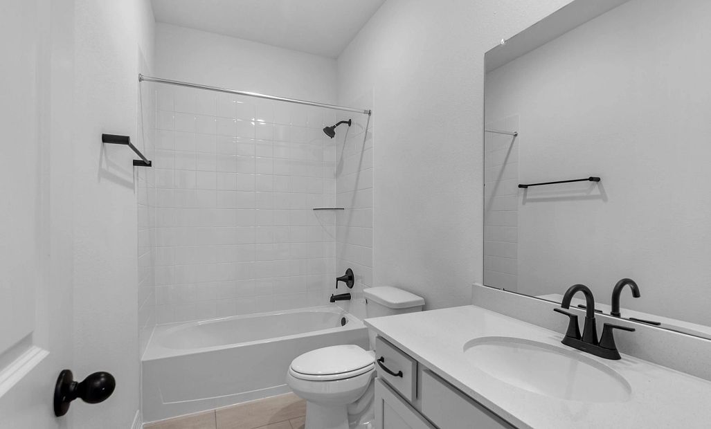 Secondary bathroom. Sample product photo. Actual exterior and interior selections may vary by