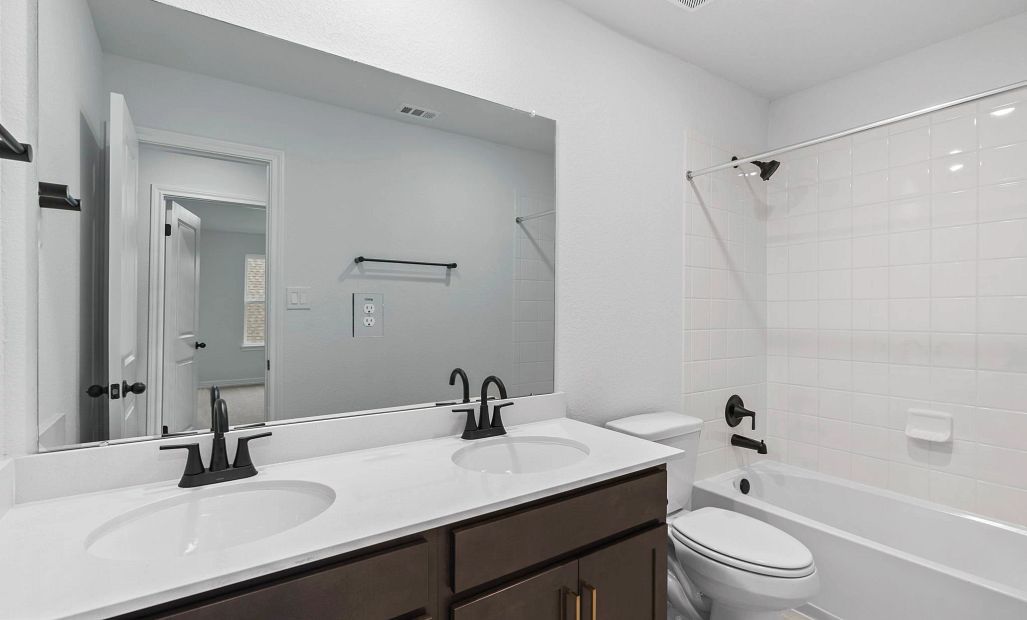 Secondary bathroom. Sample product photo. Actual exterior and interior selections may vary by