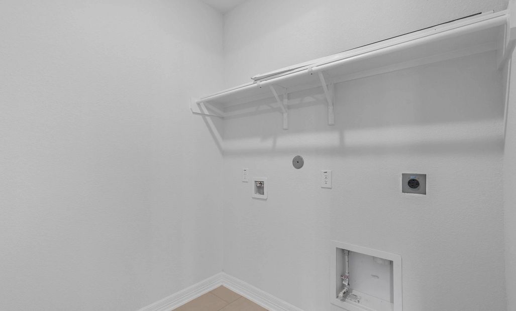 Laundry room. Sample product photo. Actual exterior and interior selections may vary by homesite.