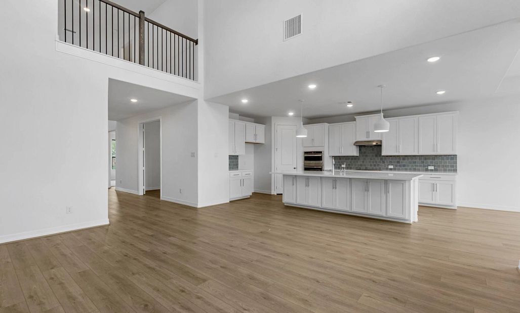 Gathering room. Sample product photo. Actual exterior and interior selections may vary by homesite.