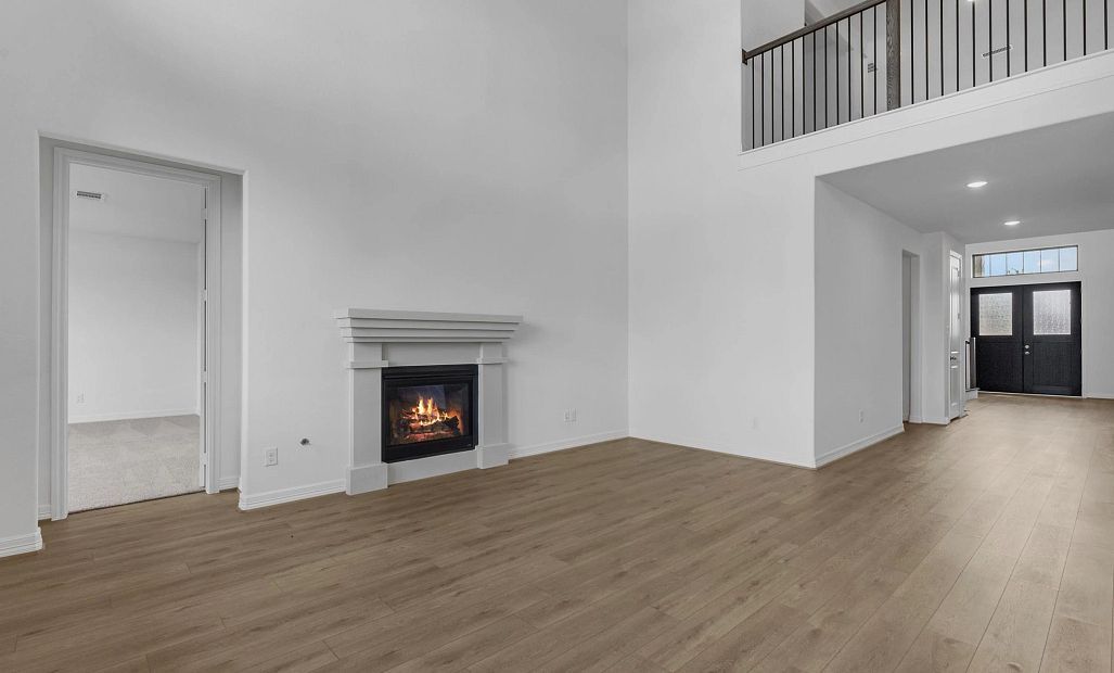 Gathering room. Sample product photo. Actual exterior and interior selections may vary by homesite.