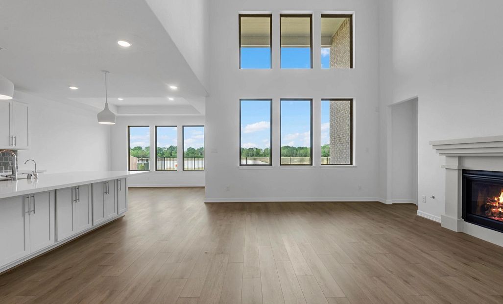 Gathering room. Sample product photo. Actual exterior and interior selections may vary by homesite.