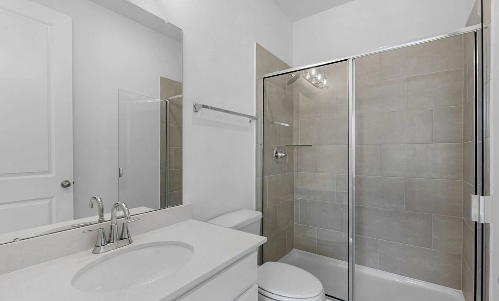 Secondary bathroom. Sample product photo. Actual exterior and interior selections may vary by