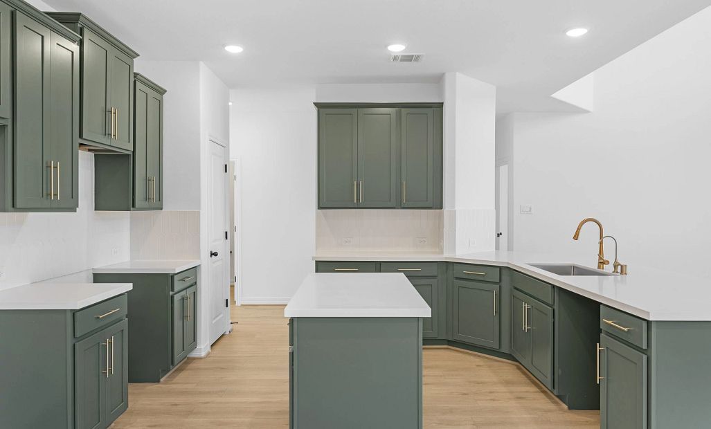 Kitchen. Sample product photo. Actual exterior and interior selections may vary by homesite. Photo