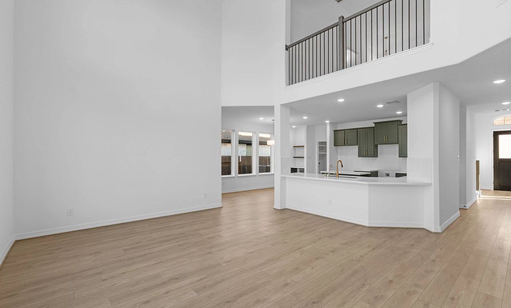 Gathering room. Sample product photo. Actual exterior and interior selections may vary by homesite.
