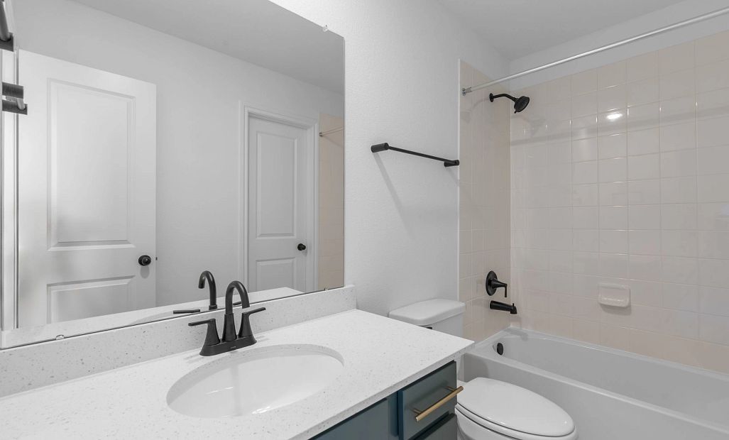 Secondary bathroom. Sample product photo. Actual exterior and interior selections may vary by