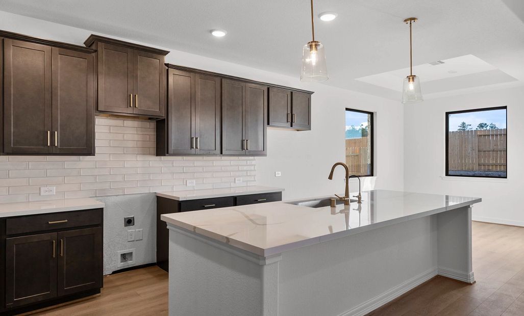 Kitchen. Sample product photo. Actual exterior and interior selections may vary by homesite. Photo
