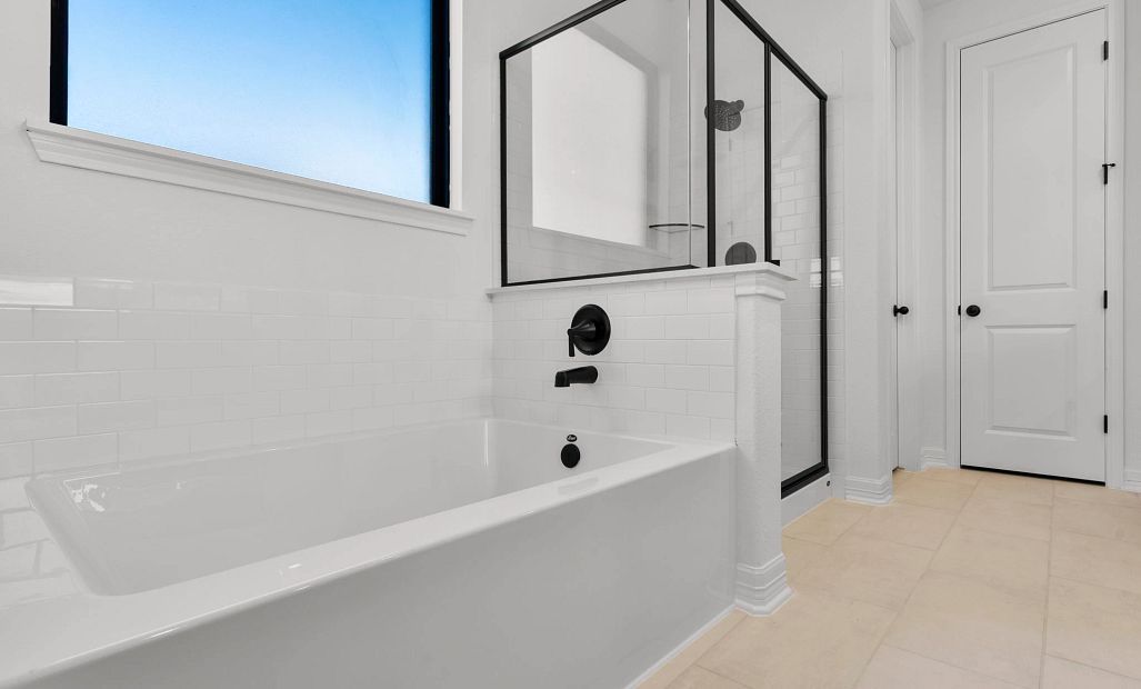 Primary bathroom. Sample product photo. Actual exterior and interior selections may vary by