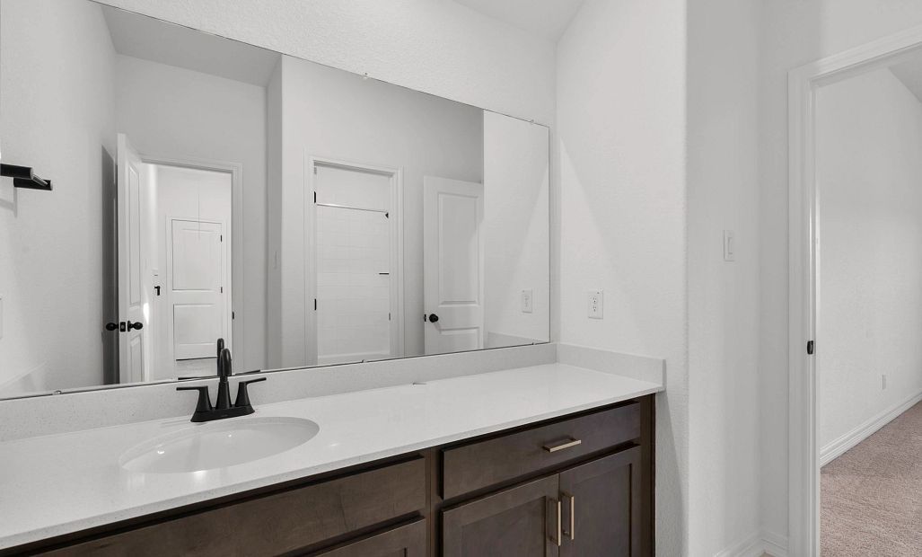 Secondary bathroom. Sample product photo. Actual exterior and interior selections may vary by