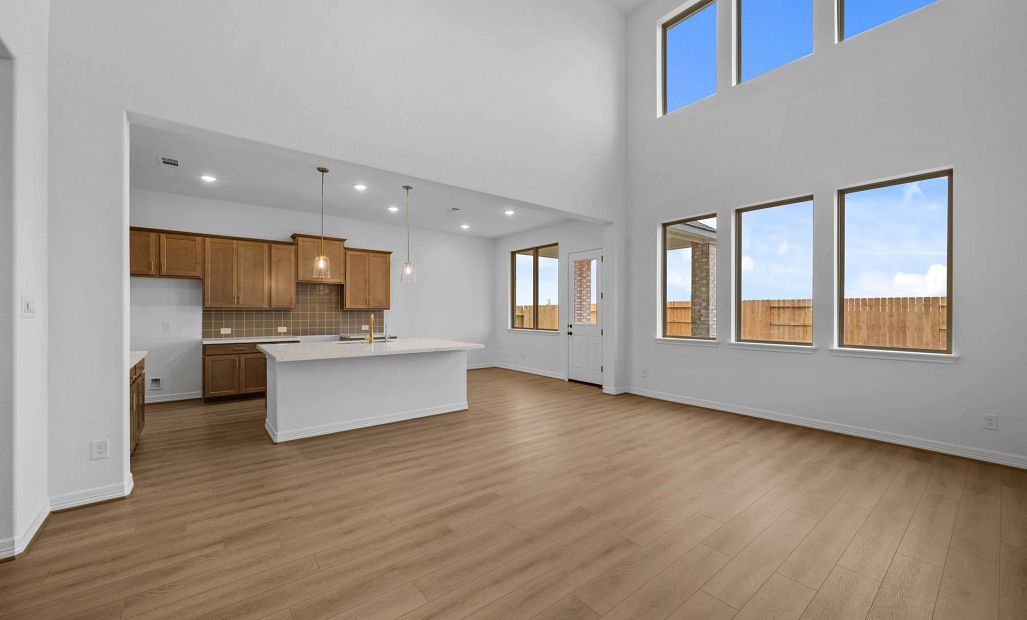 Gathering room. Sample product photo. Actual exterior and interior selections may vary by homesite.