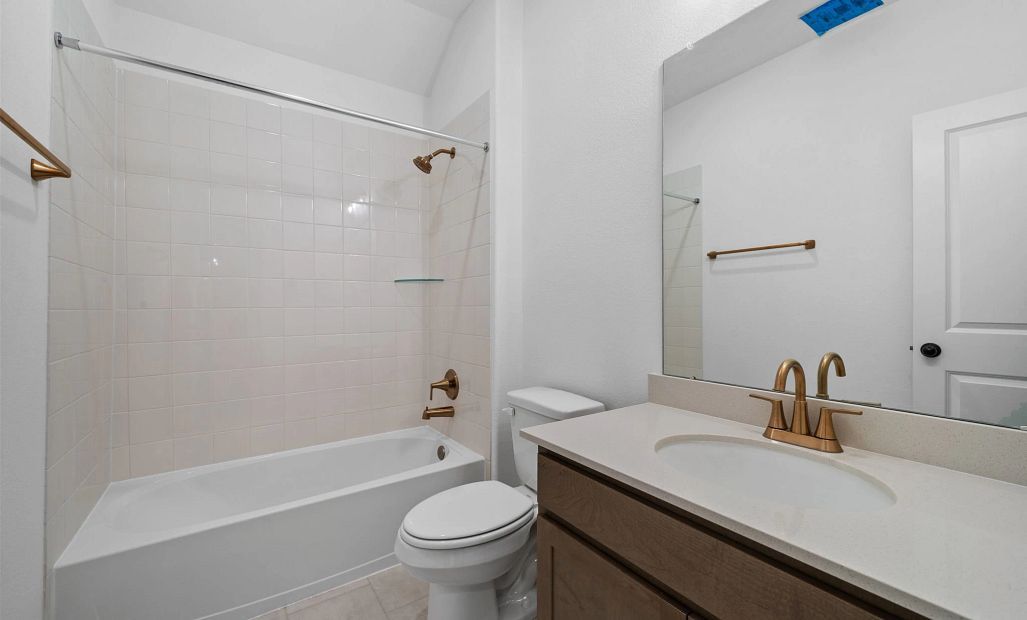 Secondary bathroom. Sample product photo. Actual exterior and interior selections may vary by