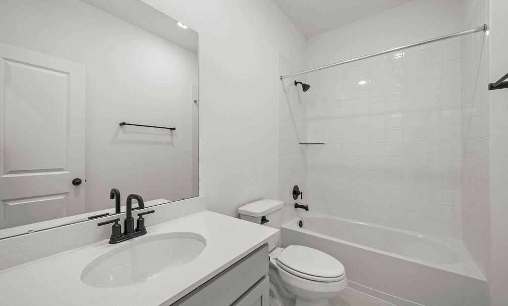 Secondary bathroom. Sample product photo. Actual exterior and interior selections may vary by