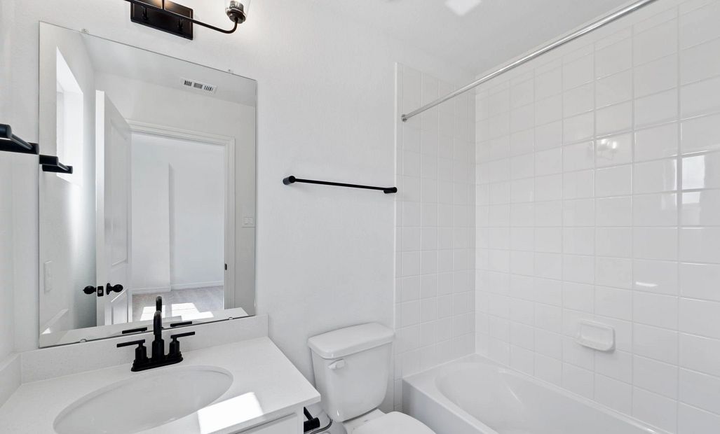 Private bath. Note: Sample product photo - actual exterior and interior selections may vary by
