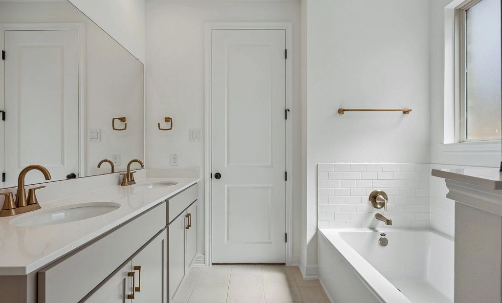 Primary bathroom. Sample product photo. Actual exterior and interior selections may vary by