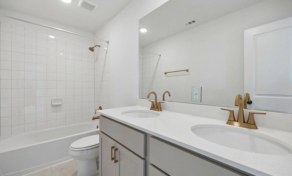 Secondary bathroom. Sample product photo. Actual exterior and interior selections may vary by
