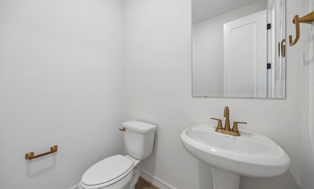 Powder bathroom. Sample product photo. Actual exterior and interior selections may vary by homesite.