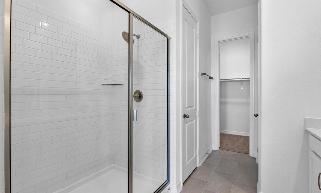 Primary bathroom. Sample product photo. Actual exterior and interior selections may vary by