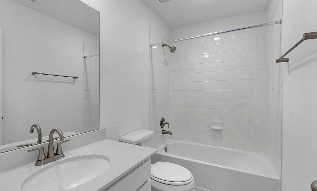 Secondary bathroom. Sample product photo. Actual exterior and interior selections may vary by