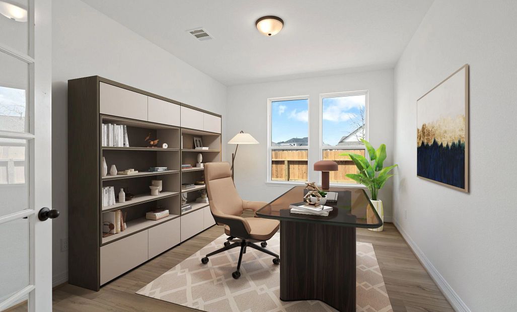 Study. Sample product photo. Actual exterior and interior selections may vary by homesite. Photo may