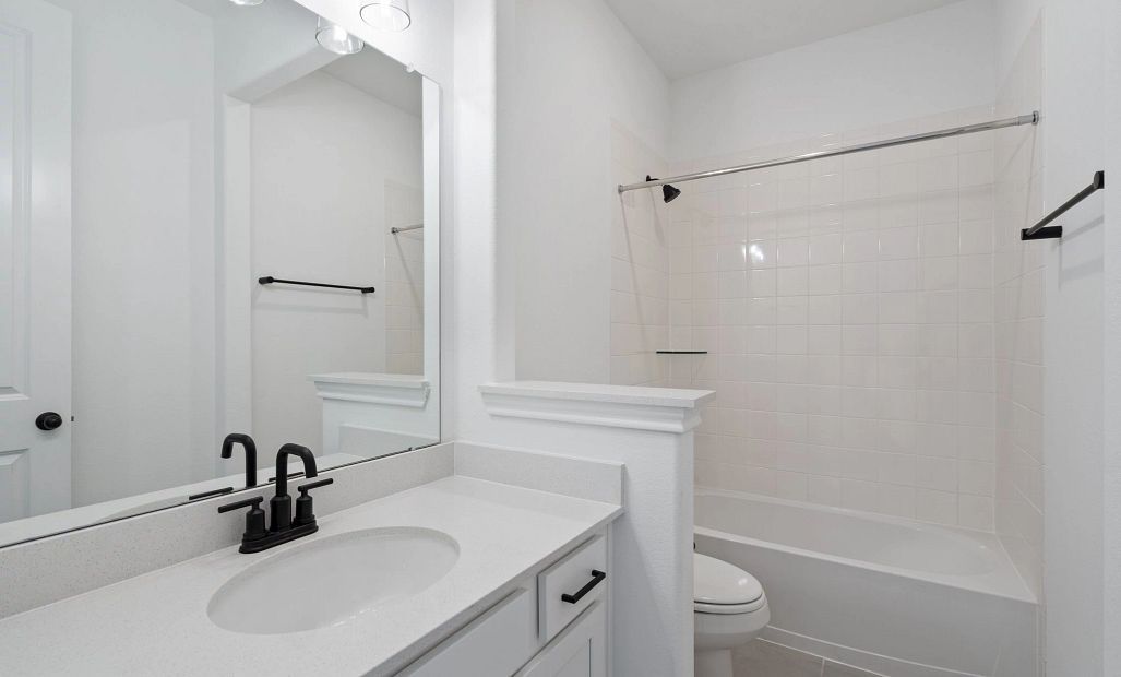 Secondary bathroom. Sample product photo. Actual exterior and interior selections may vary by