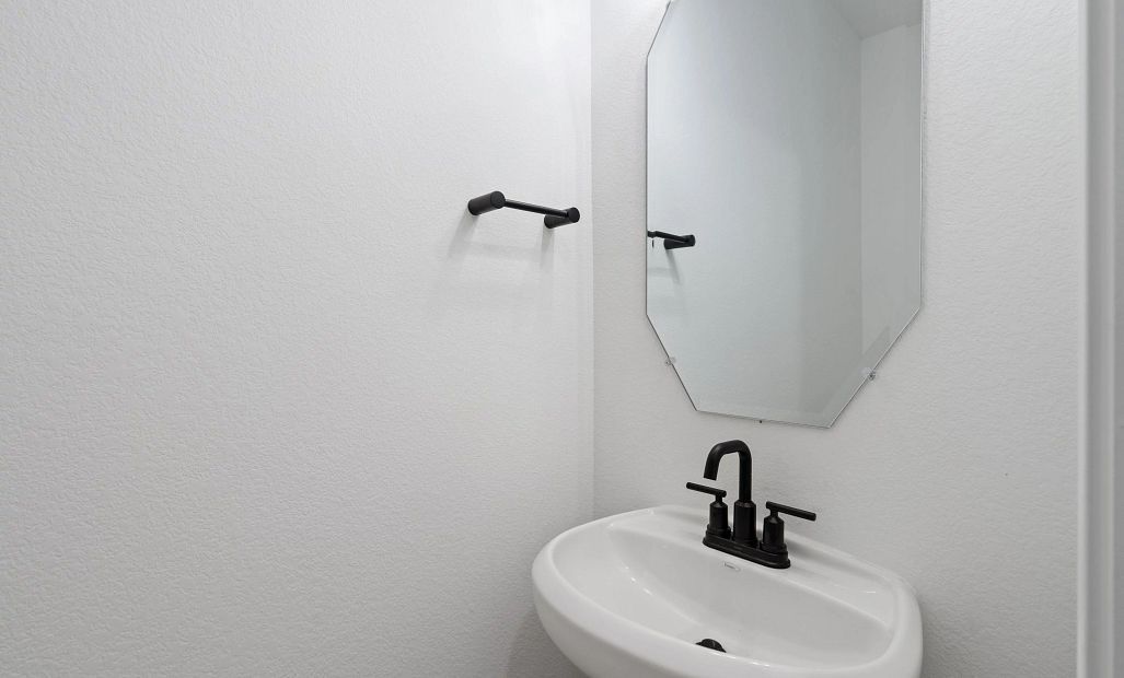 Powder bathroom. Sample product photo. Actual exterior and interior selections may vary by homesite.