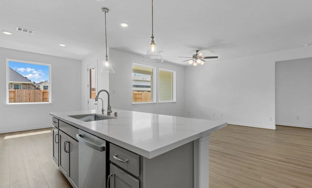 Kitchen. Sample product photo. Actual exterior and interior selections may vary by homesite. Photo